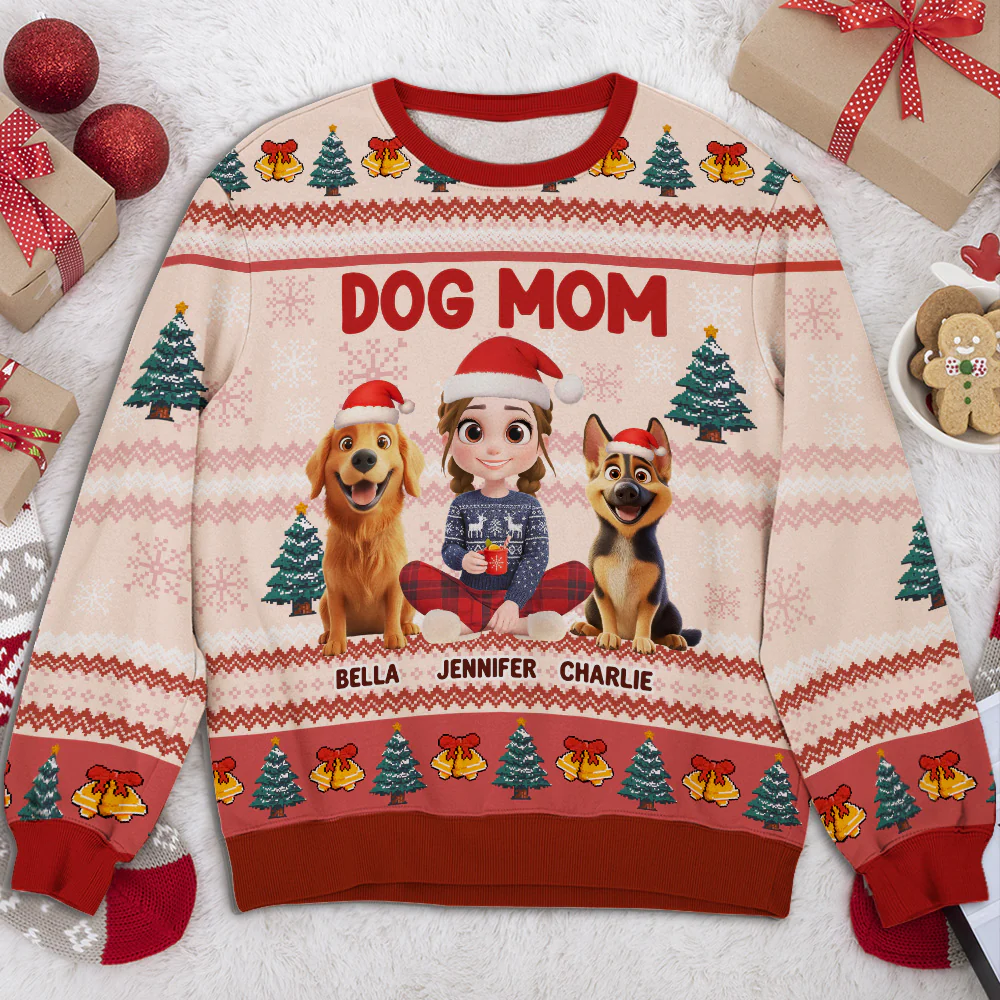 Bling Snowy Christmas - Personalized Custom All-Over-Print Sweatshirt - Image 2