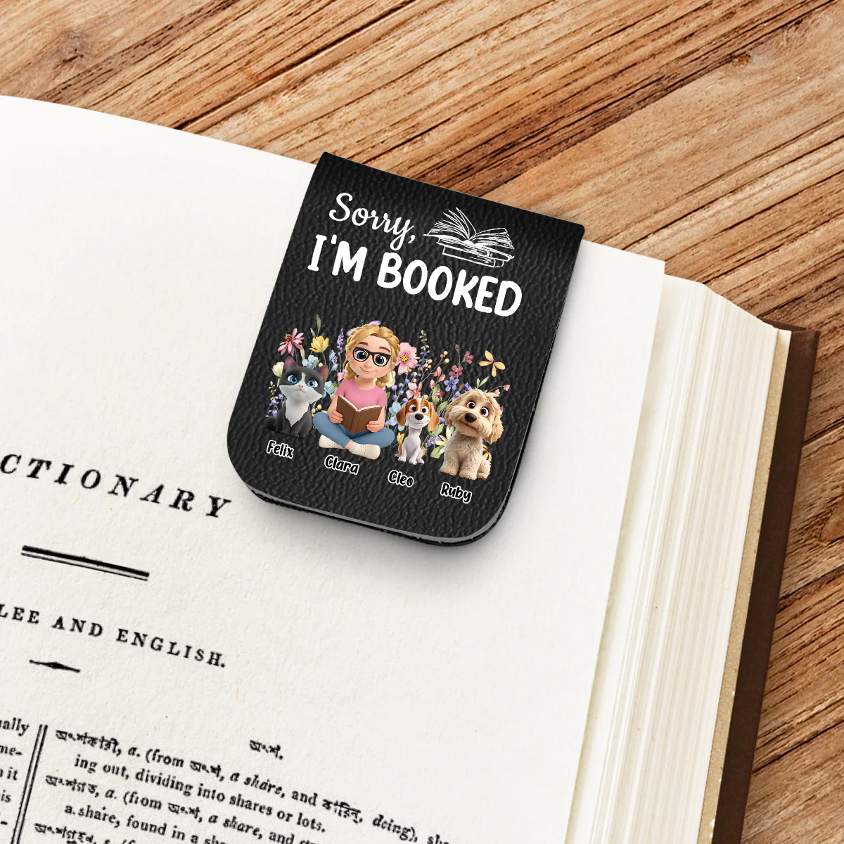 Booked Already By My Babies - Personalized Custom Leather Bookmark - Image 2