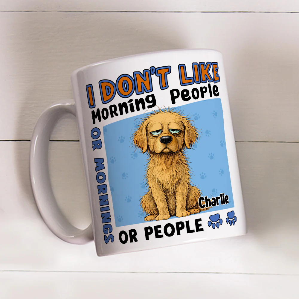Both Mornings And People - Personalized Custom Coffee Mug - Image 2