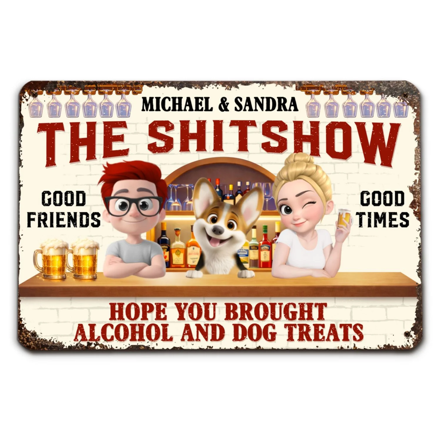 Brought To My House - Personalized Custom Metal Sign - Image 5