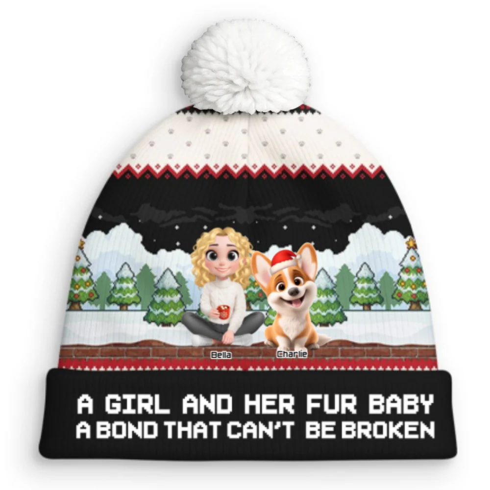 Can Not Be Broken Fur Ver - Personalized Custom Bobble Beanie Hat - Image 7