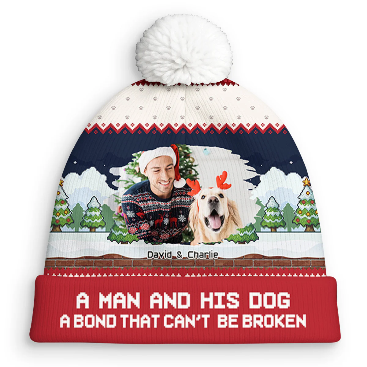 Can Not Be Broken Photo - Personalized Custom Bobble Beanie Hat