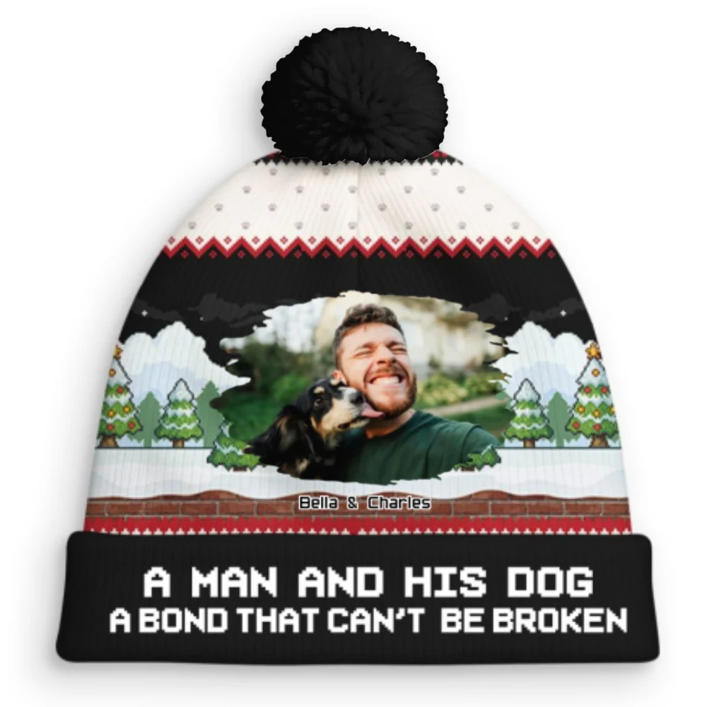 Can Not Be Broken Photo - Personalized Custom Bobble Beanie Hat - Image 4