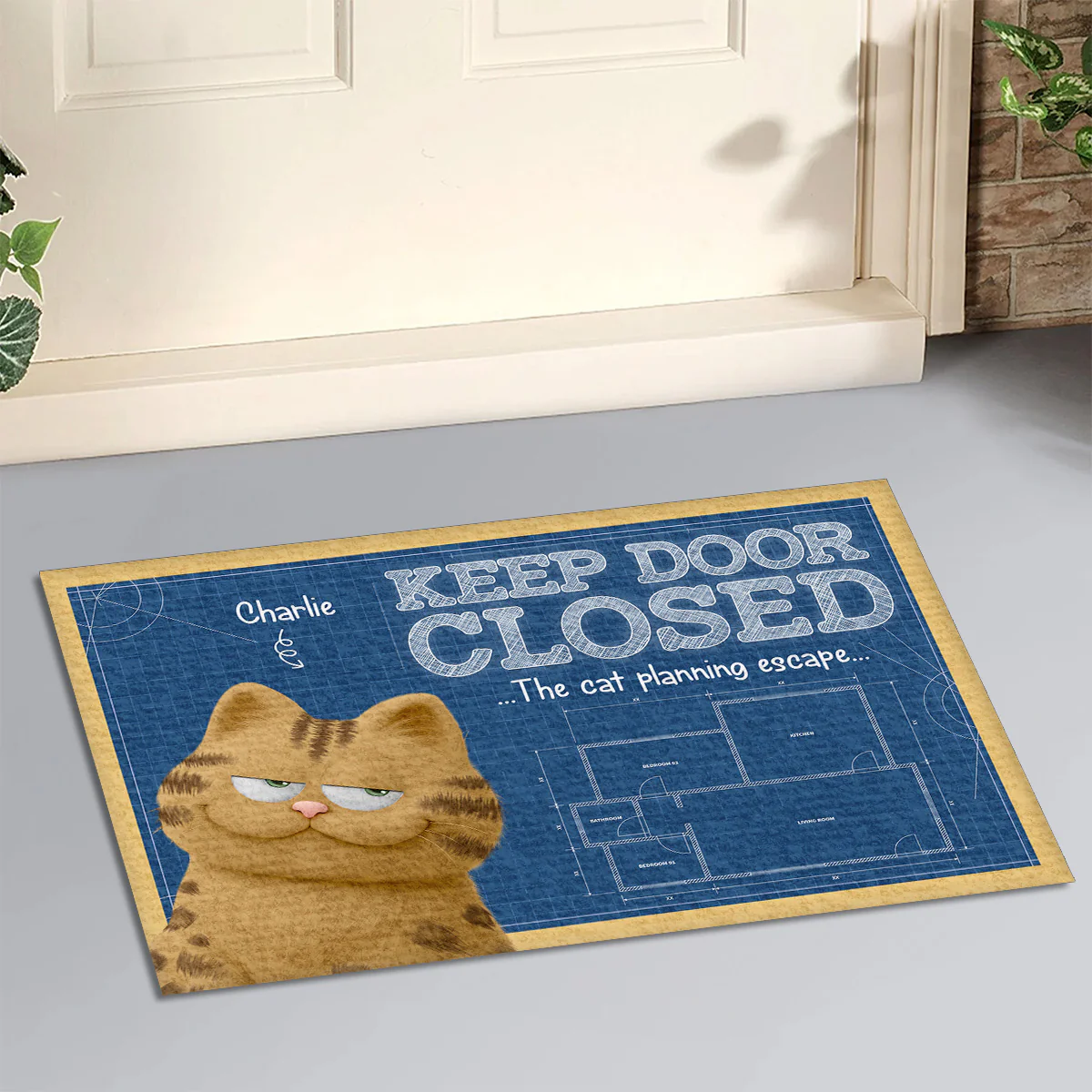 Can You Keep It Closed - Personalized Custom Doormat - Image 2