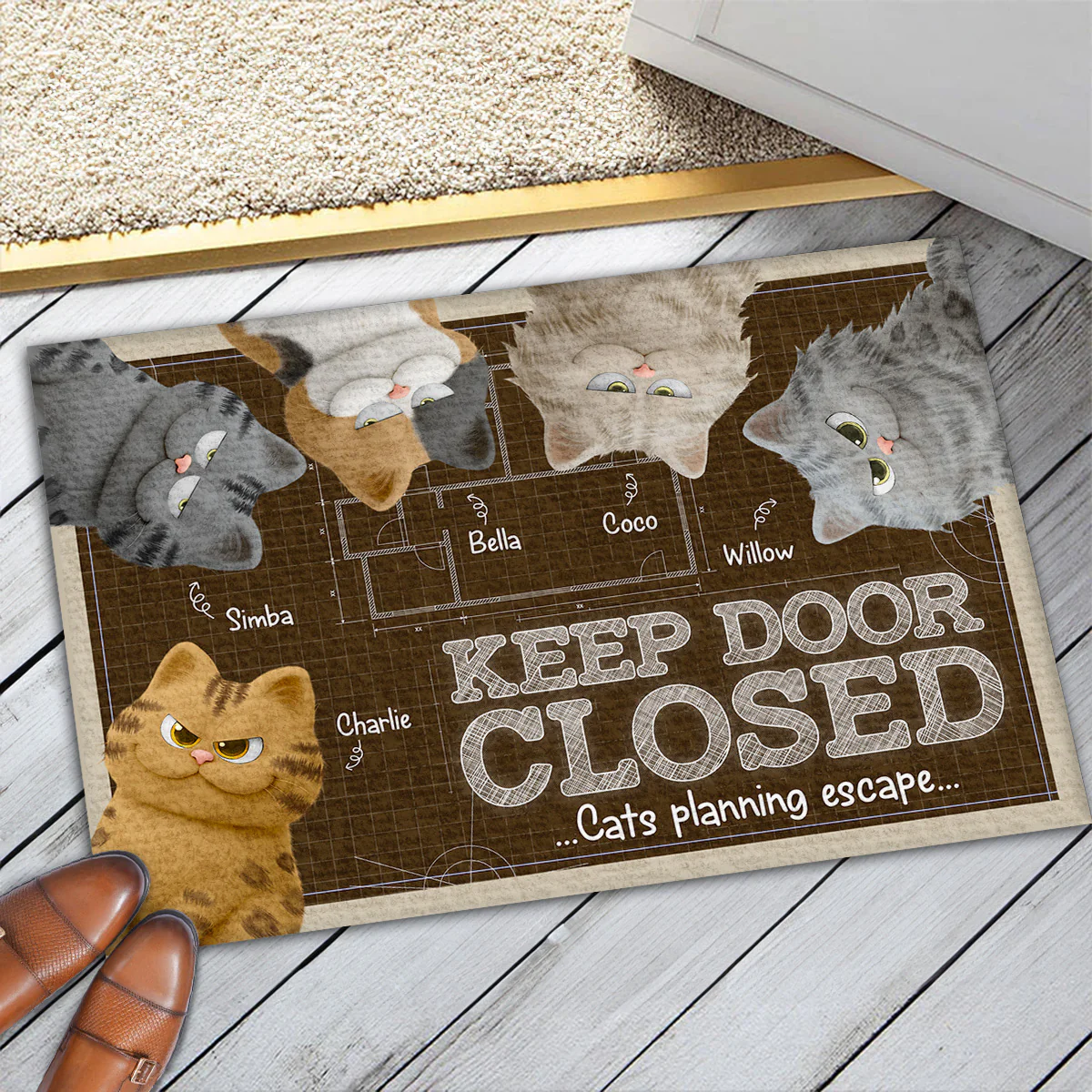 Can You Keep It Closed - Personalized Custom Doormat - Image 4