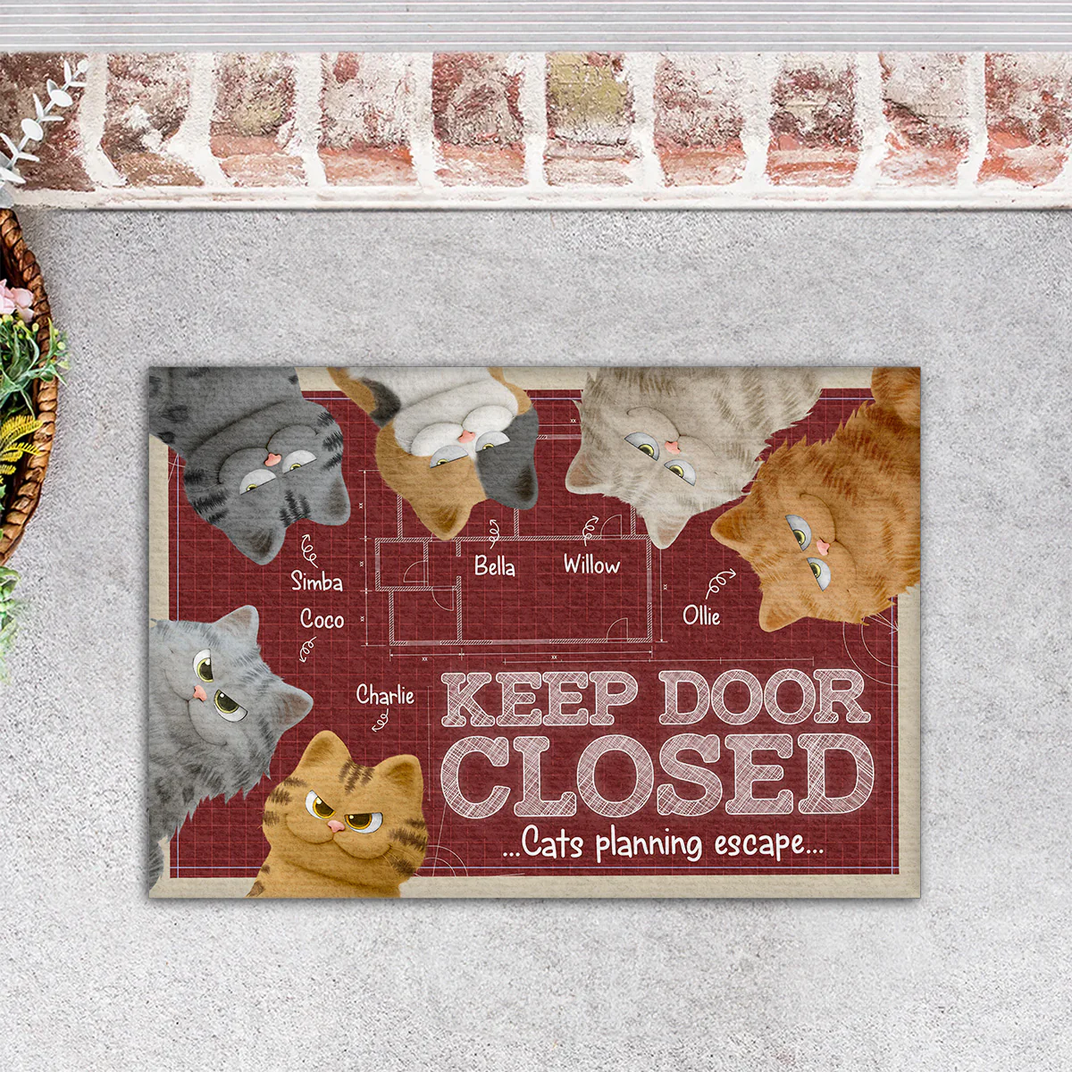 Can You Keep It Closed - Personalized Custom Doormat - Image 5