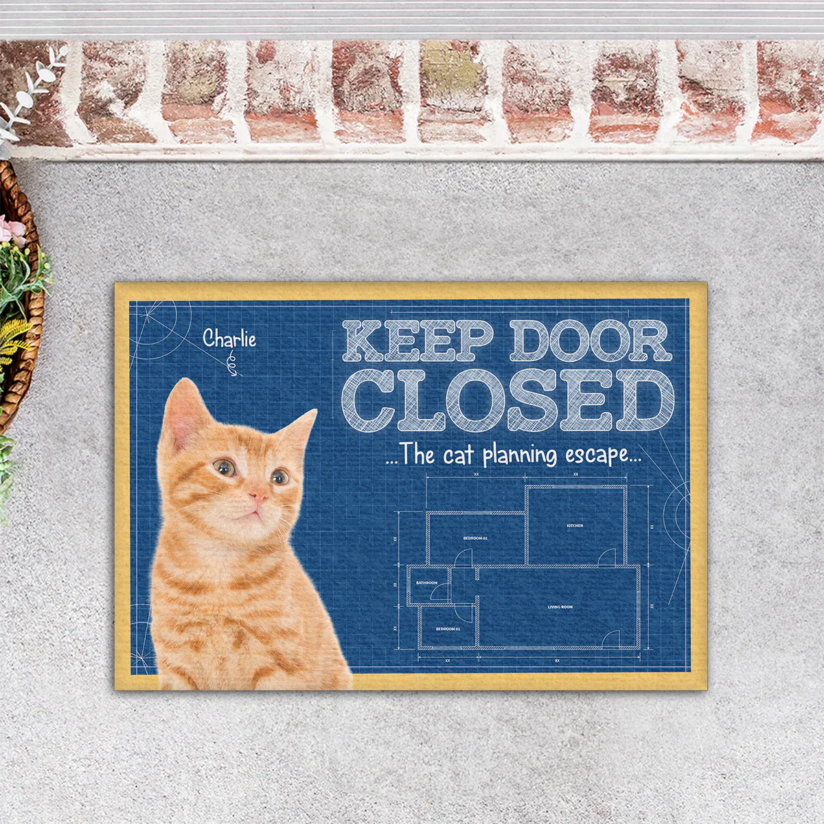 Can You Keep It Closed Photo - Personalized Custom Doormat