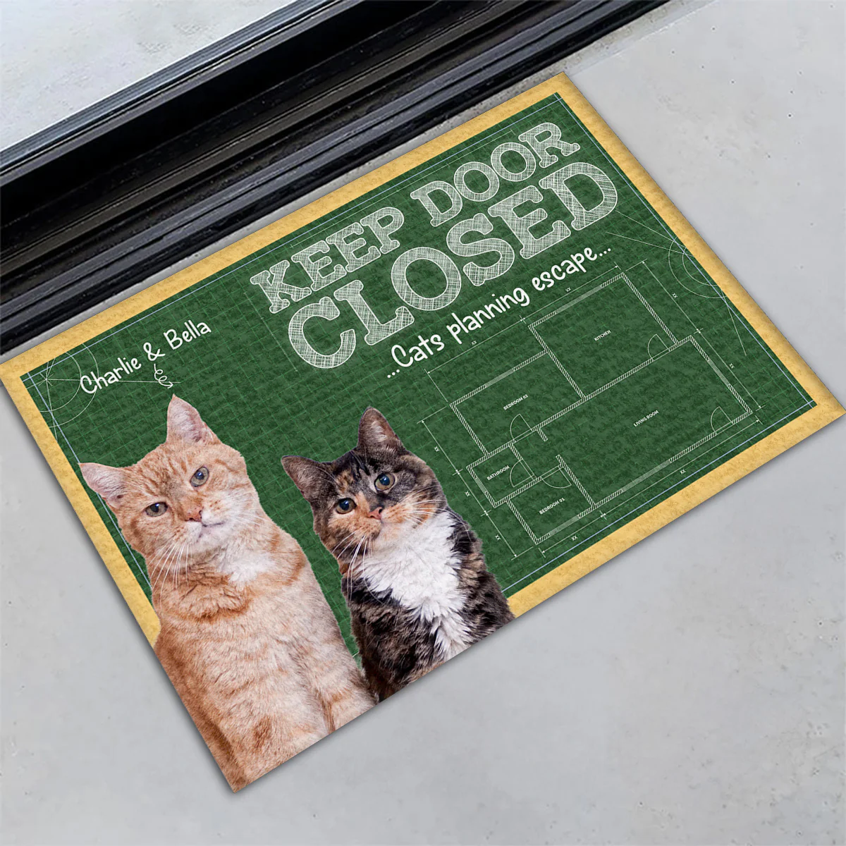 Can You Keep It Closed Photo - Personalized Custom Doormat - Image 4