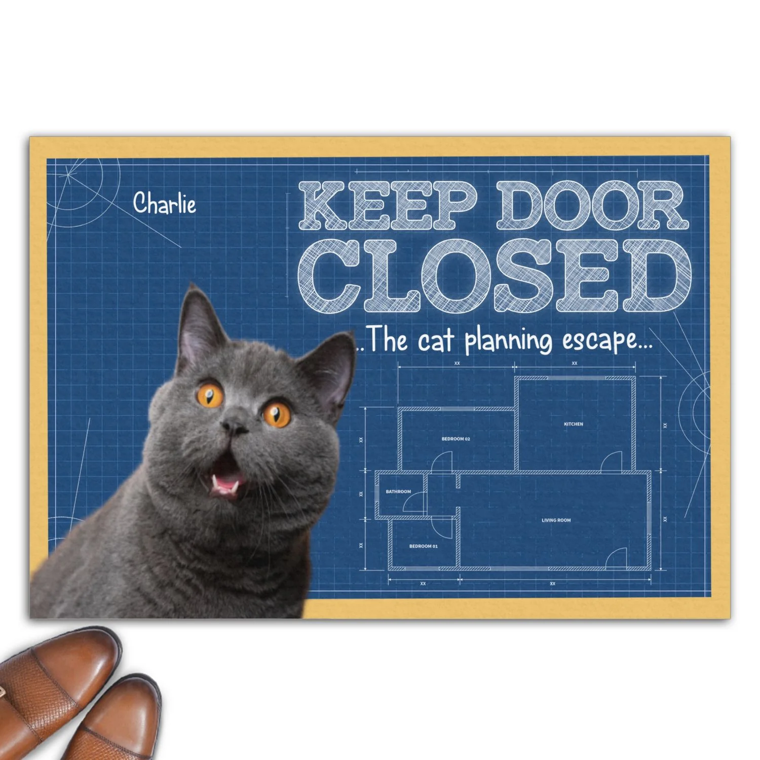 Can You Keep It Closed Photo - Personalized Custom Doormat - Image 6