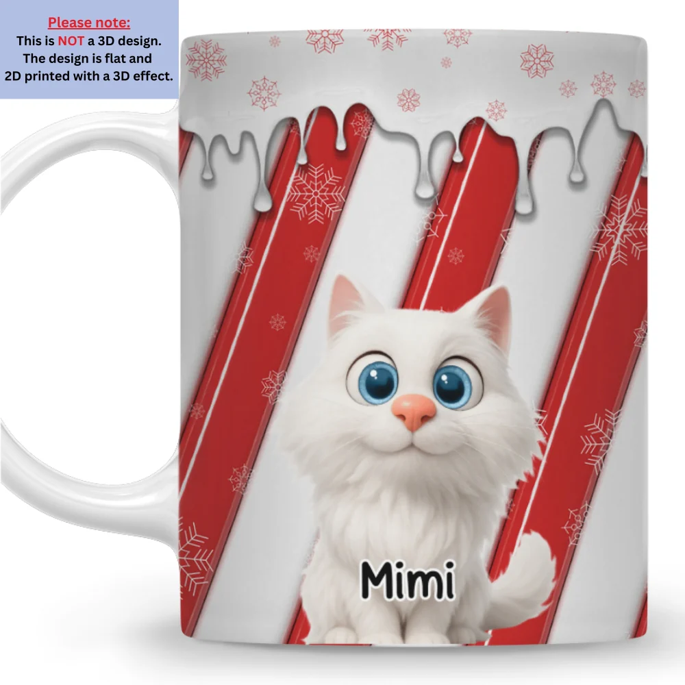Candy Cartoon Cat - Personalized Custom 3D Inflated Effect Coffee Mug - Image 8