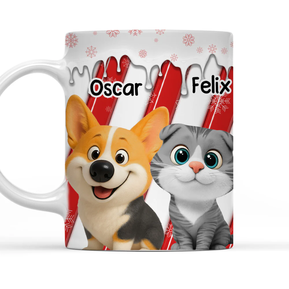 Candy Cartoon Pet - Personalized Custom 3D Inflated Effect Coffee Mug