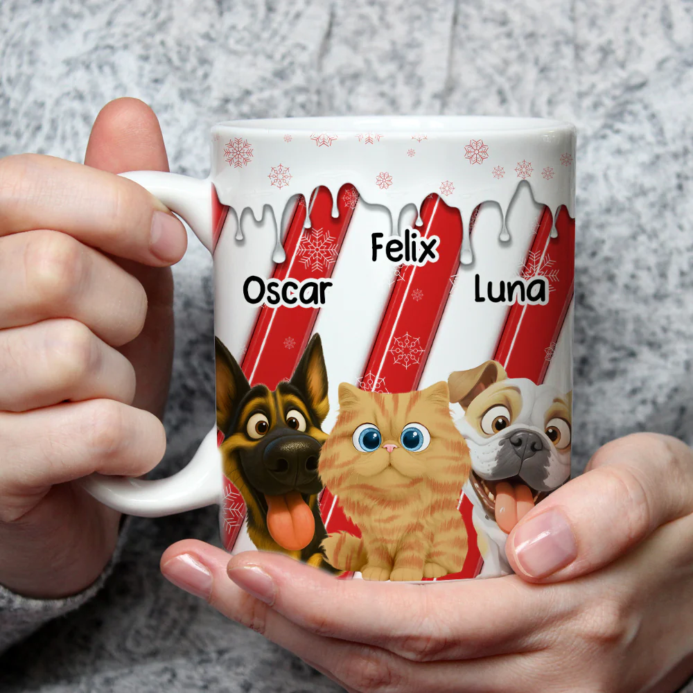 Candy Cartoon Pet - Personalized Custom 3D Inflated Effect Coffee Mug - Image 3