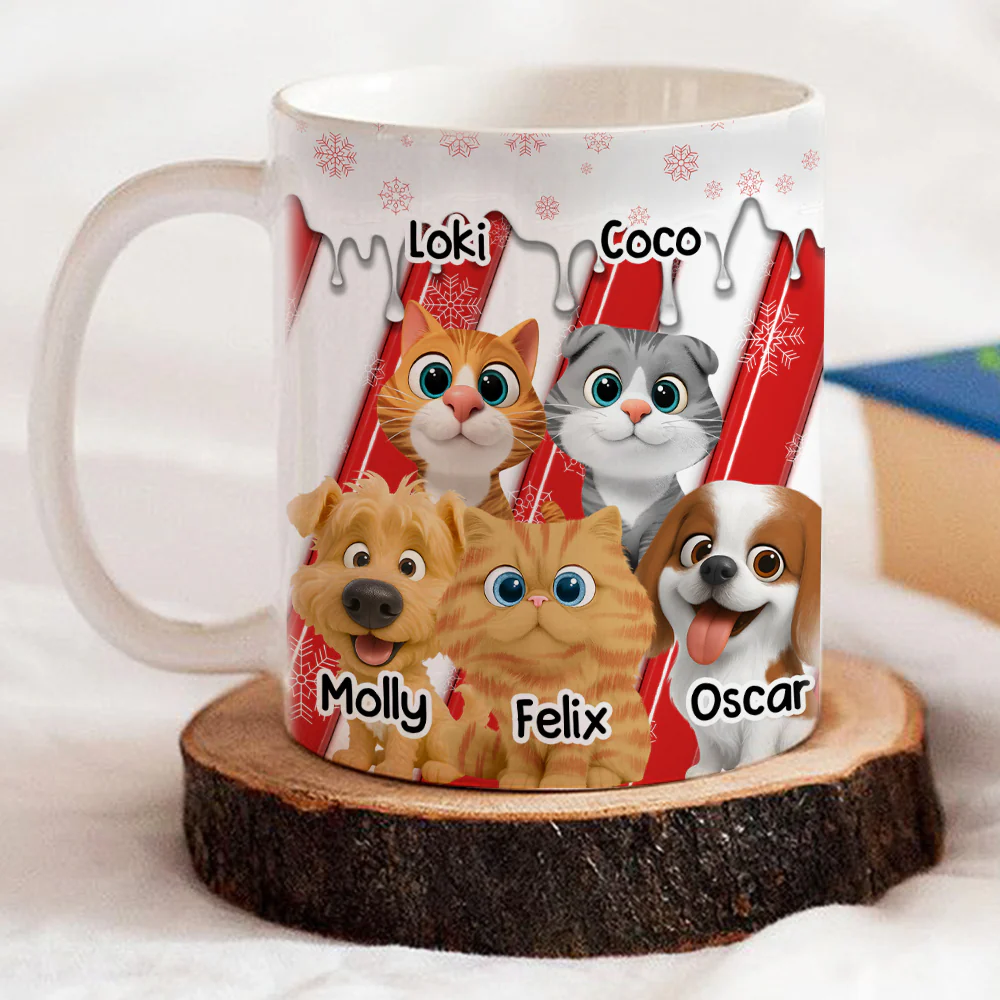 Candy Cartoon Pet - Personalized Custom 3D Inflated Effect Coffee Mug - Image 4
