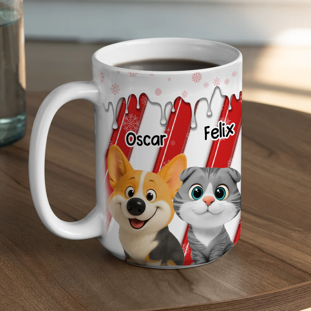 Candy Cartoon Pet - Personalized Custom 3D Inflated Effect Coffee Mug - Image 6