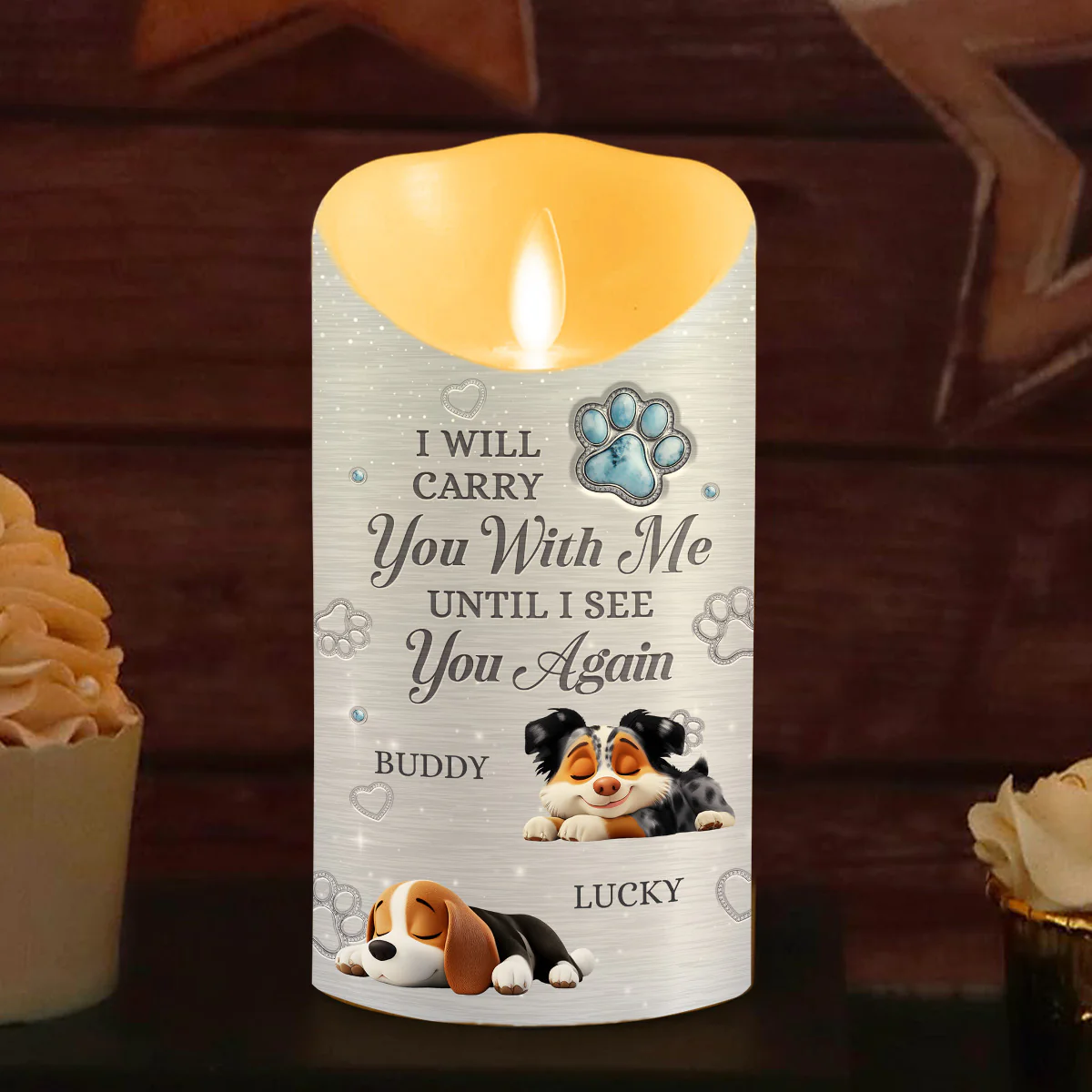 Carry You With Me - Personalized Custom LED Candle - Image 2