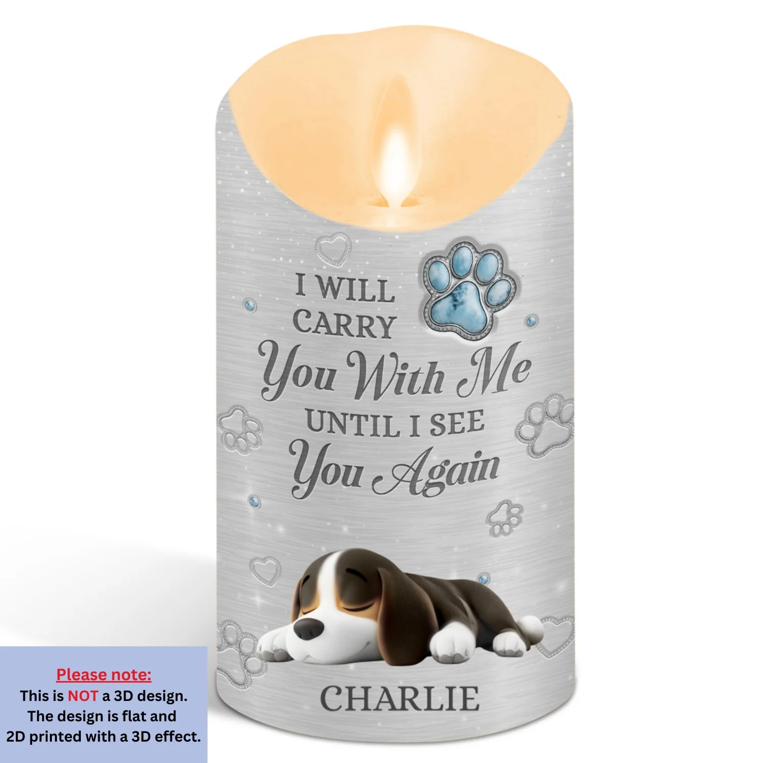 Carry You With Me - Personalized Custom LED Candle - Image 7