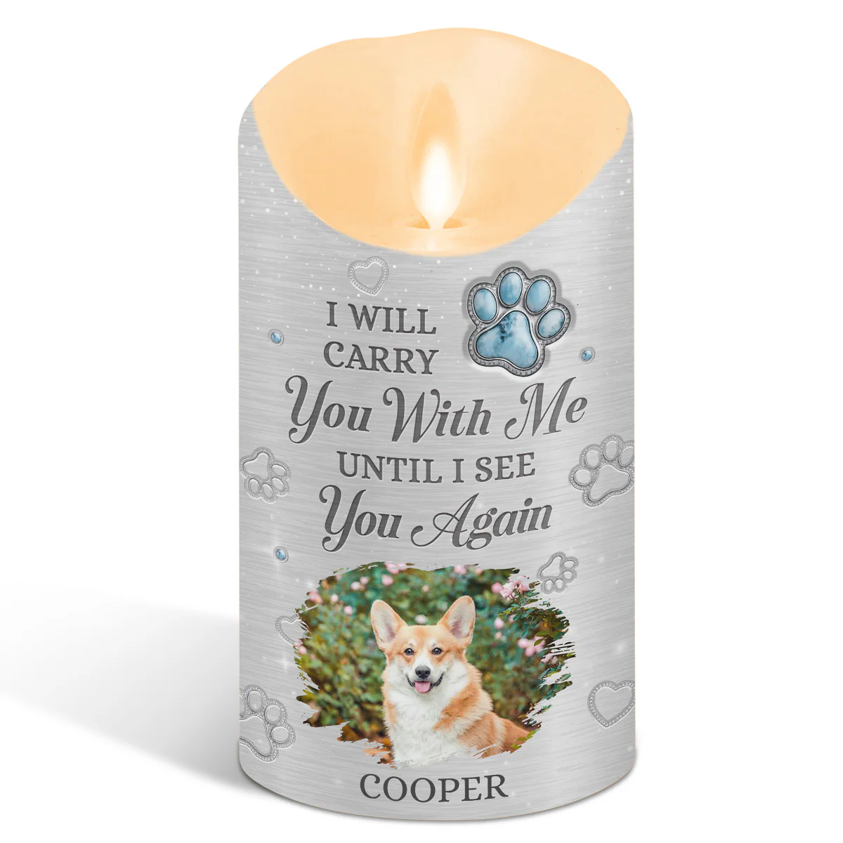 Carry You With Me Photo - Personalized Custom LED Candle
