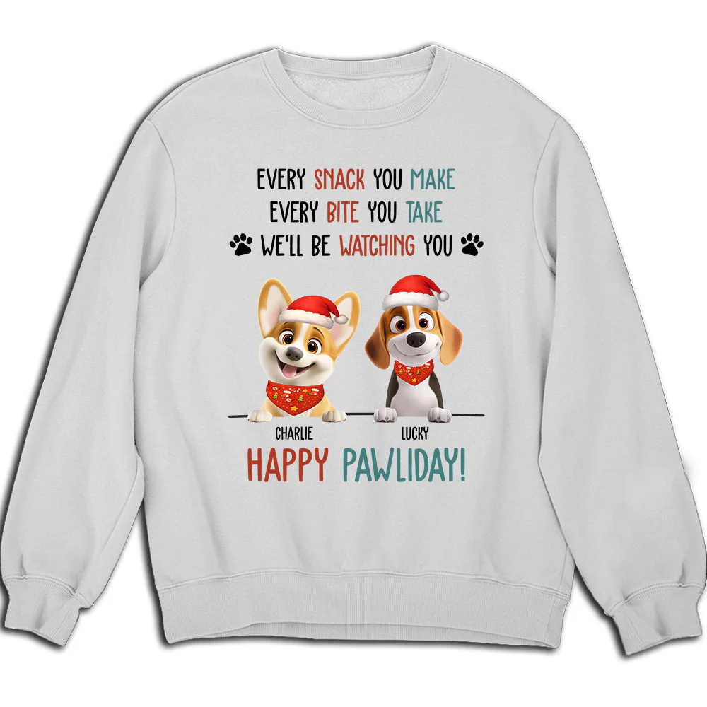 Cartoon Dog Pawliday - Personalized Custom Sweatshirt