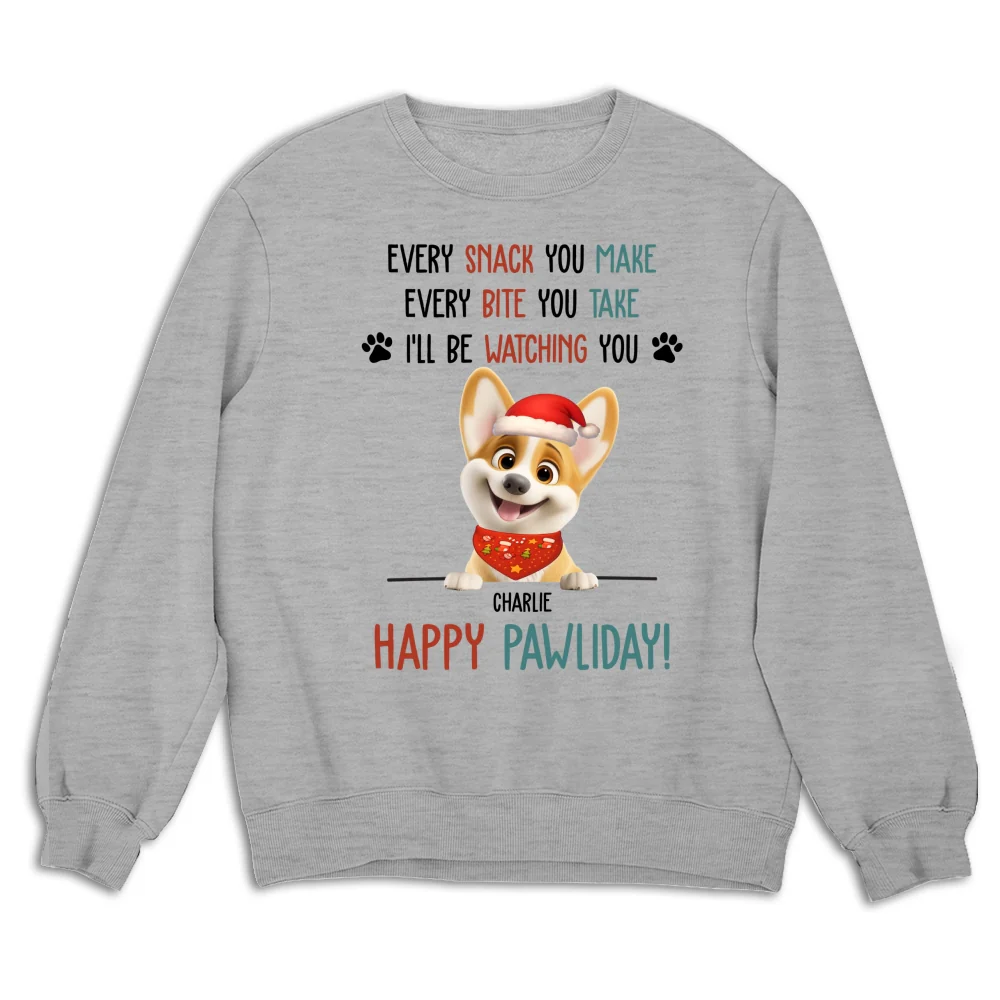 Cartoon Dog Pawliday - Personalized Custom Sweatshirt - Image 4