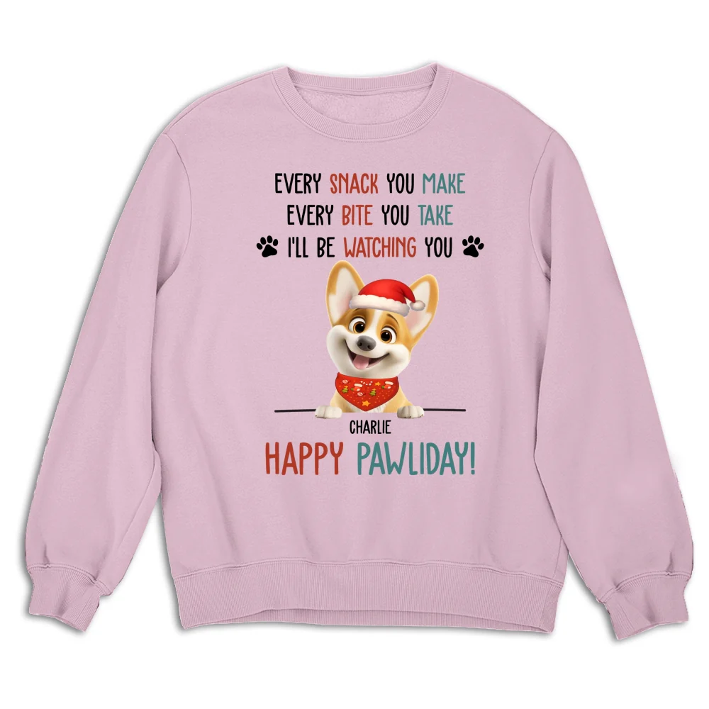 Cartoon Dog Pawliday - Personalized Custom Sweatshirt - Image 5