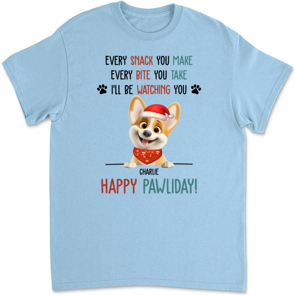 Cartoon Dog Pawliday - Personalized Custom Unisex T-Shirt - Image 7