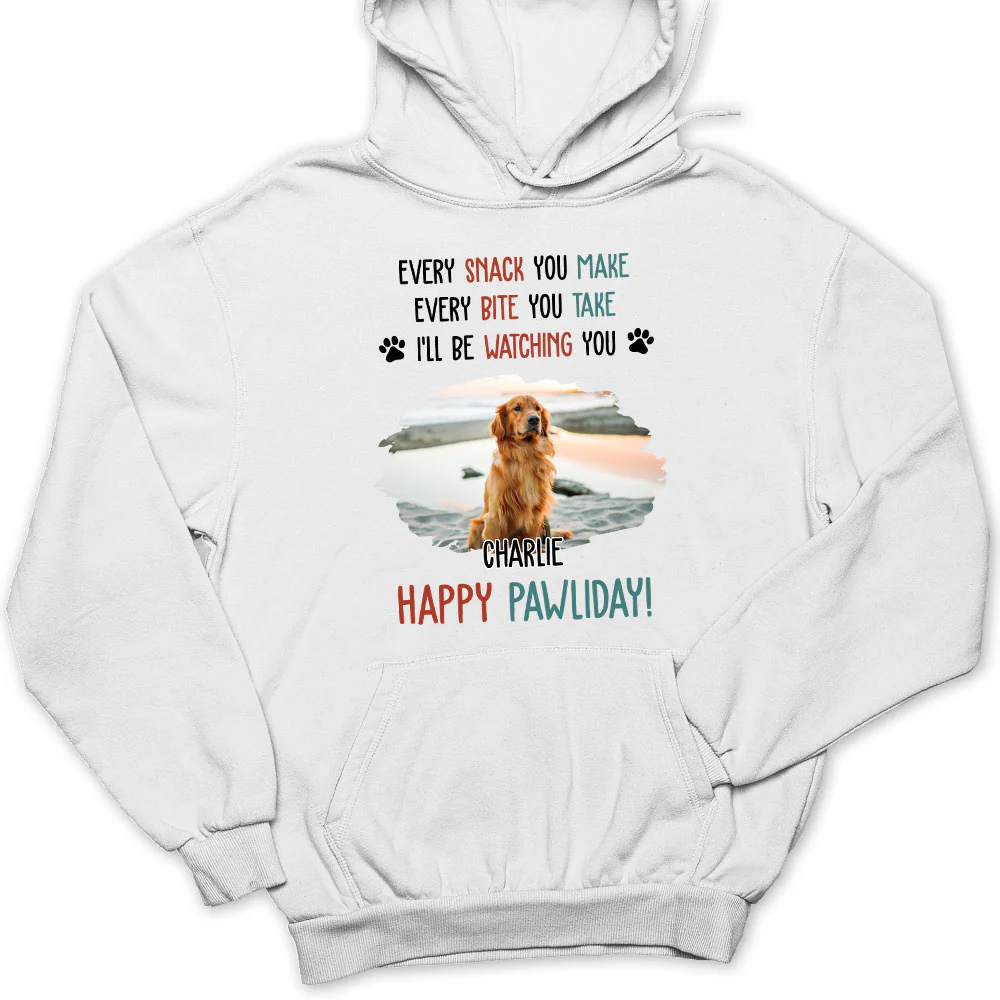 Cartoon Dog Pawliday Photo - Personalized Custom Hoodie