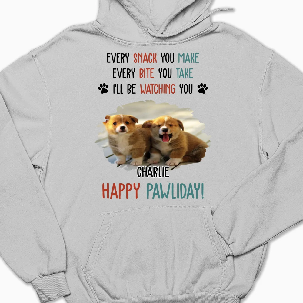 Cartoon Dog Pawliday Photo - Personalized Custom Hoodie - Image 6