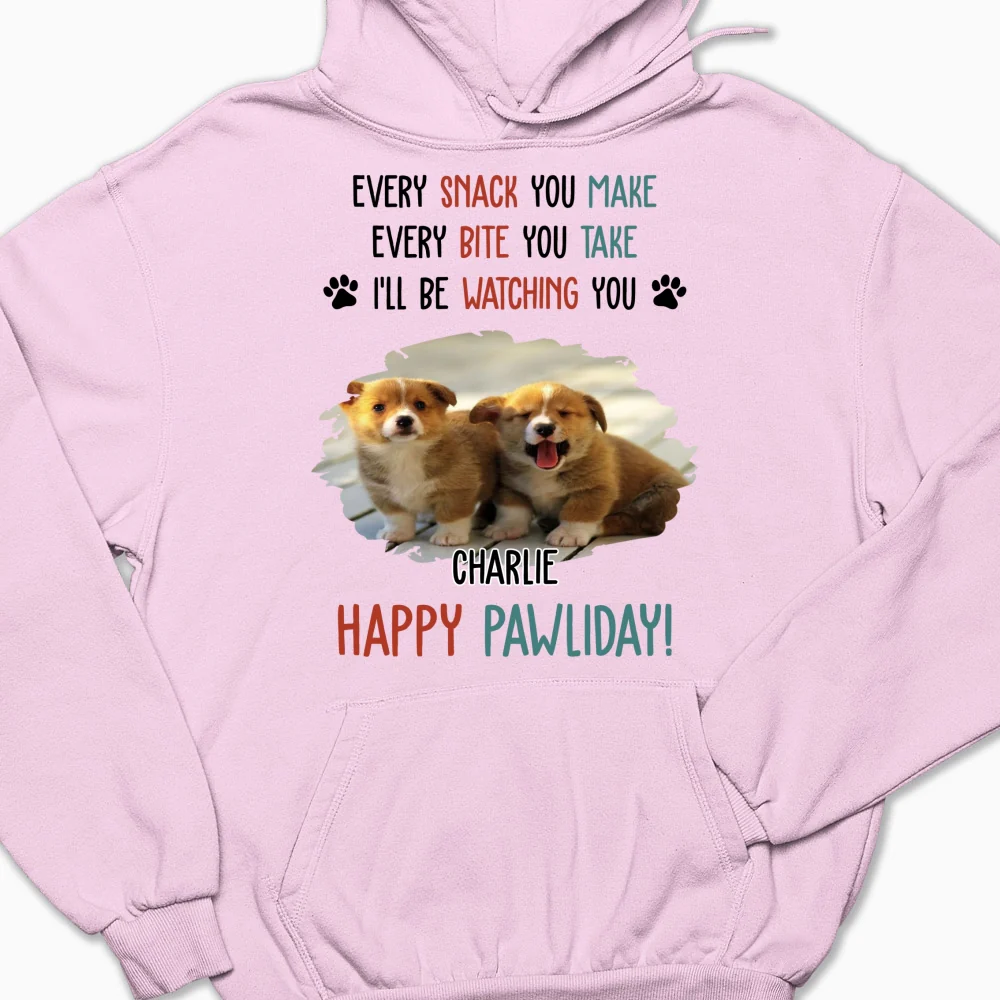 Cartoon Dog Pawliday Photo - Personalized Custom Hoodie - Image 8