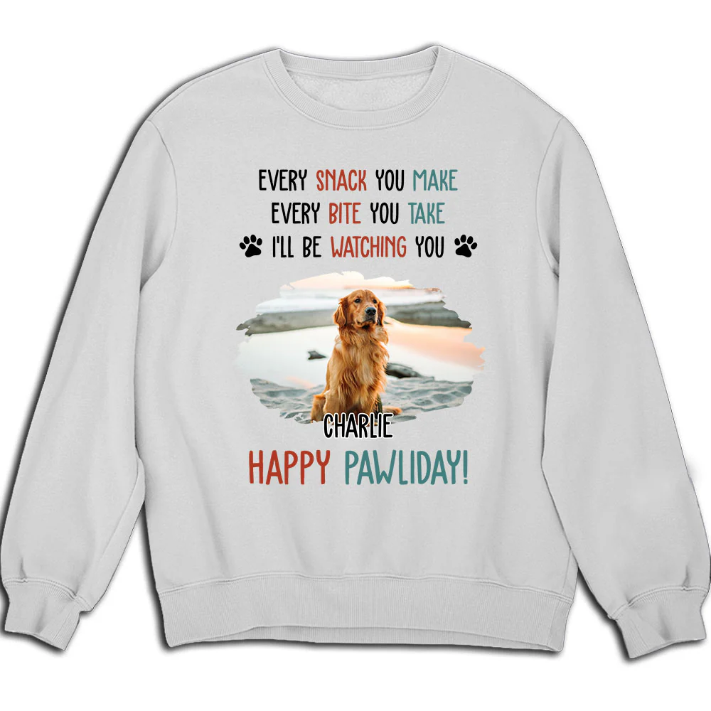 Cartoon Dog Pawliday Photo - Personalized Custom Sweatshirt