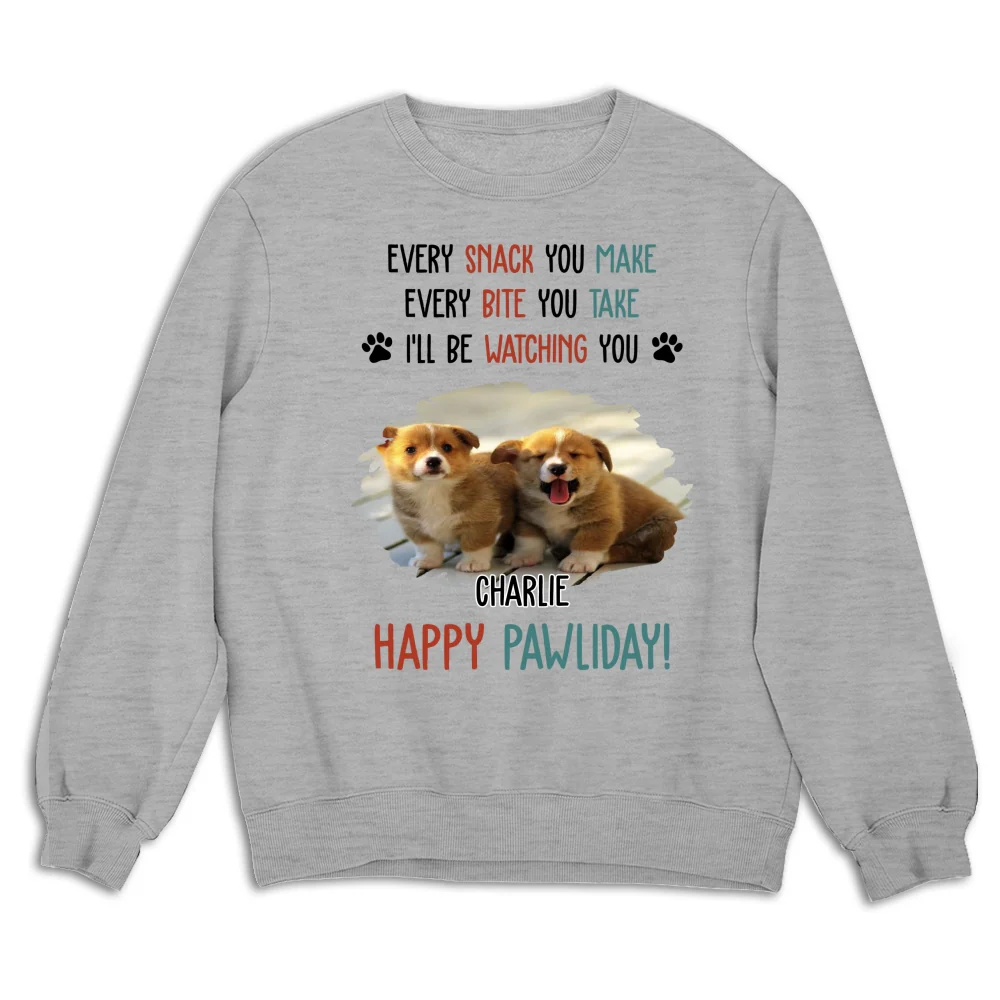 Cartoon Dog Pawliday Photo - Personalized Custom Sweatshirt - Image 4