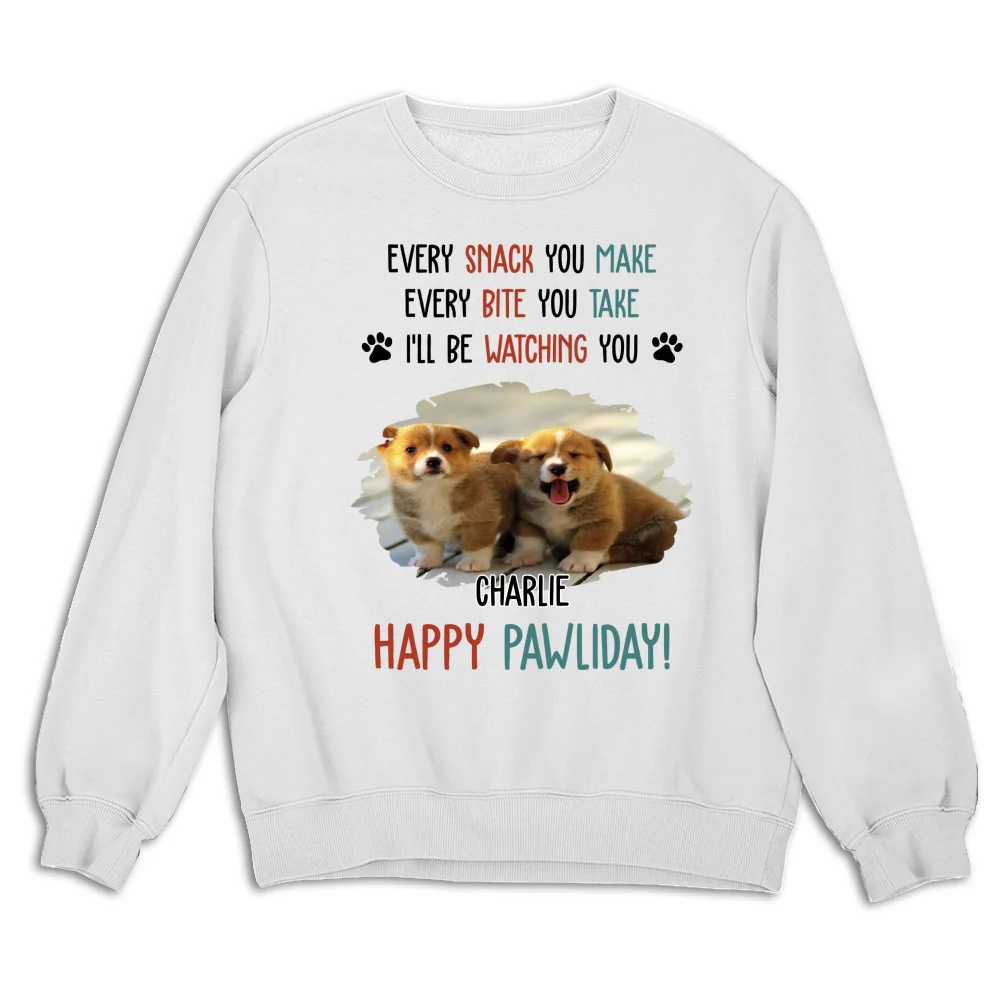 Cartoon Dog Pawliday Photo - Personalized Custom Sweatshirt - Image 6