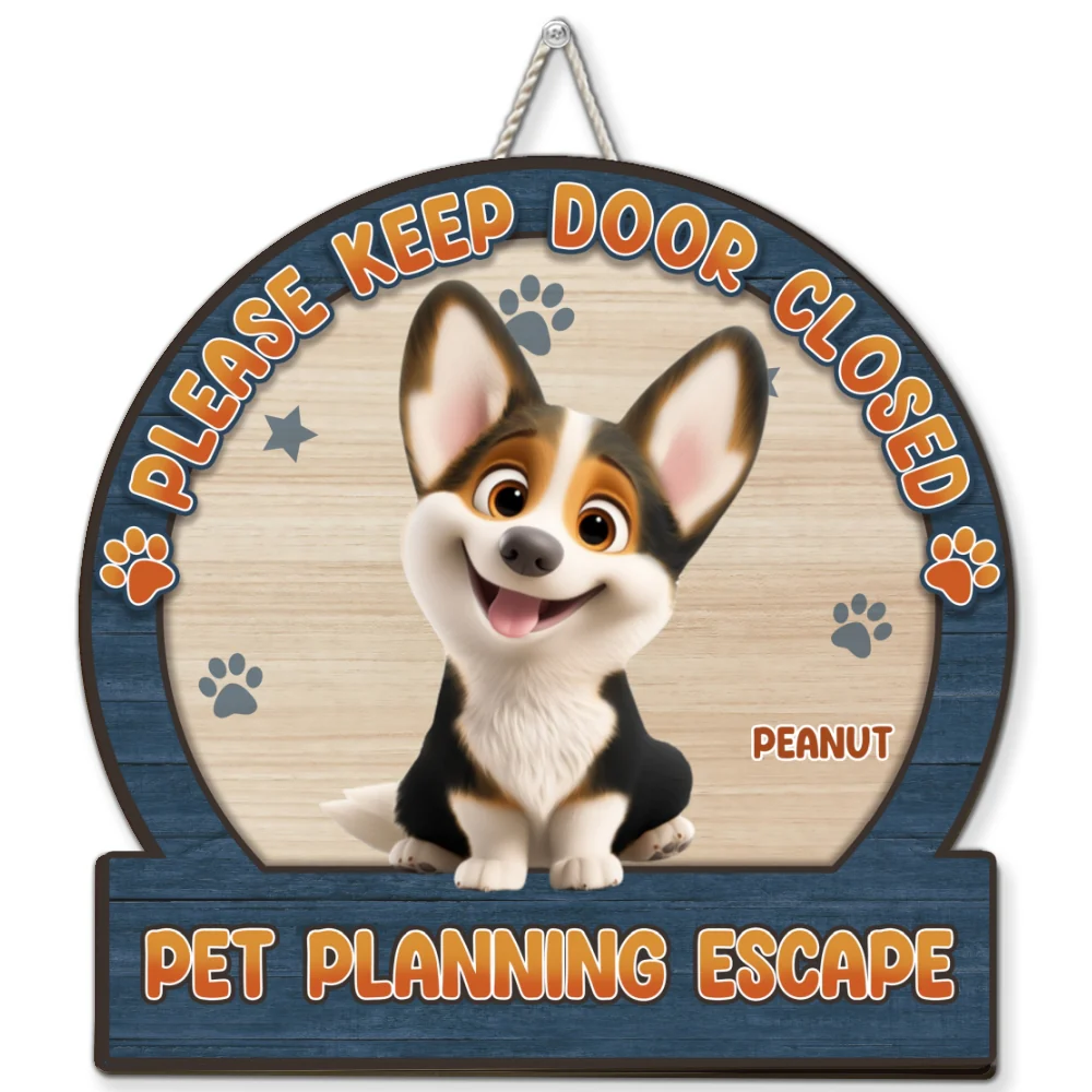 Cartoon Pet Escape - Personalized Custom Wood Sign - Image 6