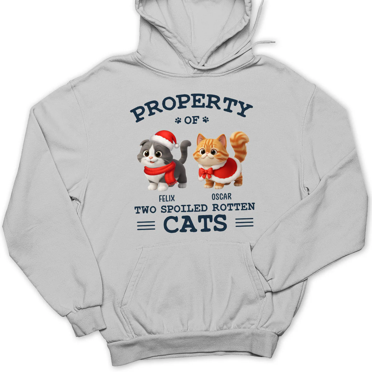 Cartoon Spoiled Rotten Cats - Personalized Custom Hoodie