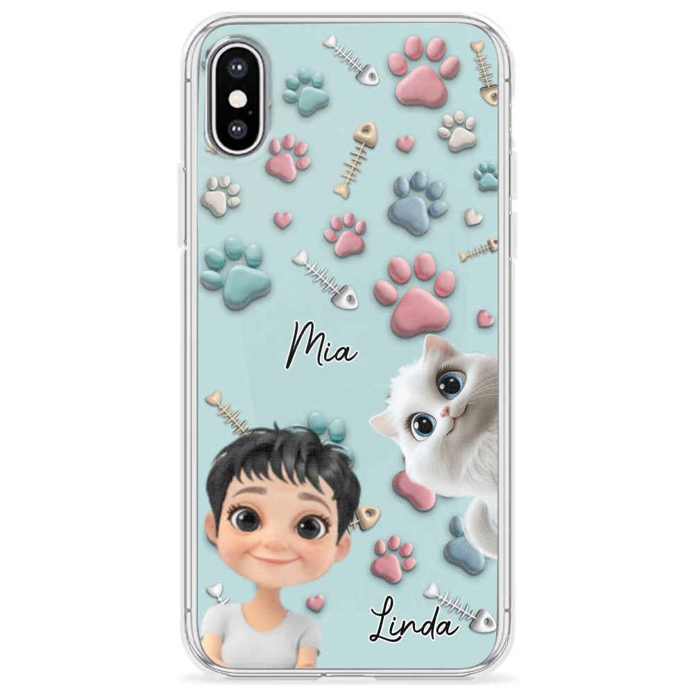 Cat And Human Cartoon - Personalized Custom Phone Case - Image 23