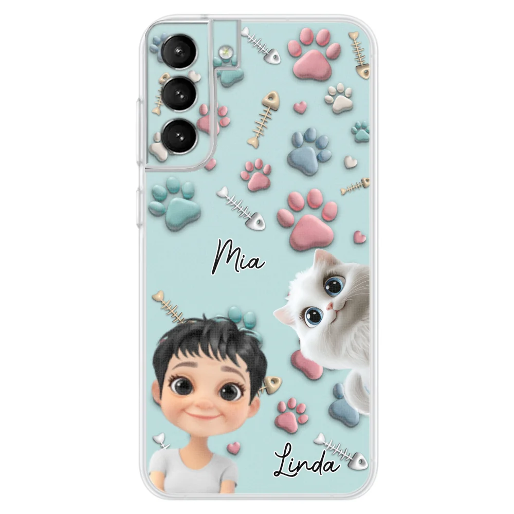 Cat And Human Cartoon - Personalized Custom Phone Case - Image 27
