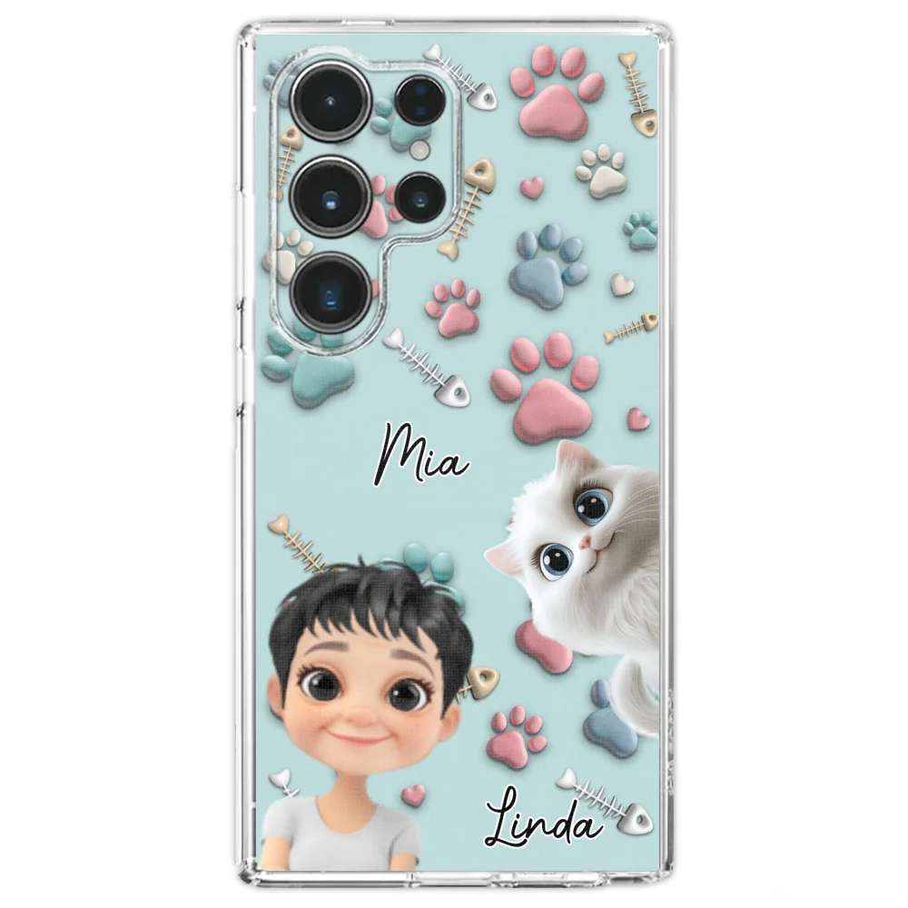 Cat And Human Cartoon - Personalized Custom Phone Case - Image 28