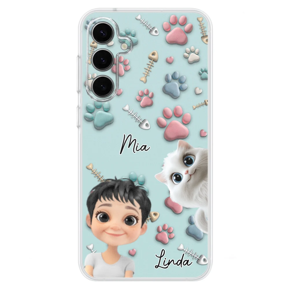 Cat And Human Cartoon - Personalized Custom Phone Case - Image 29