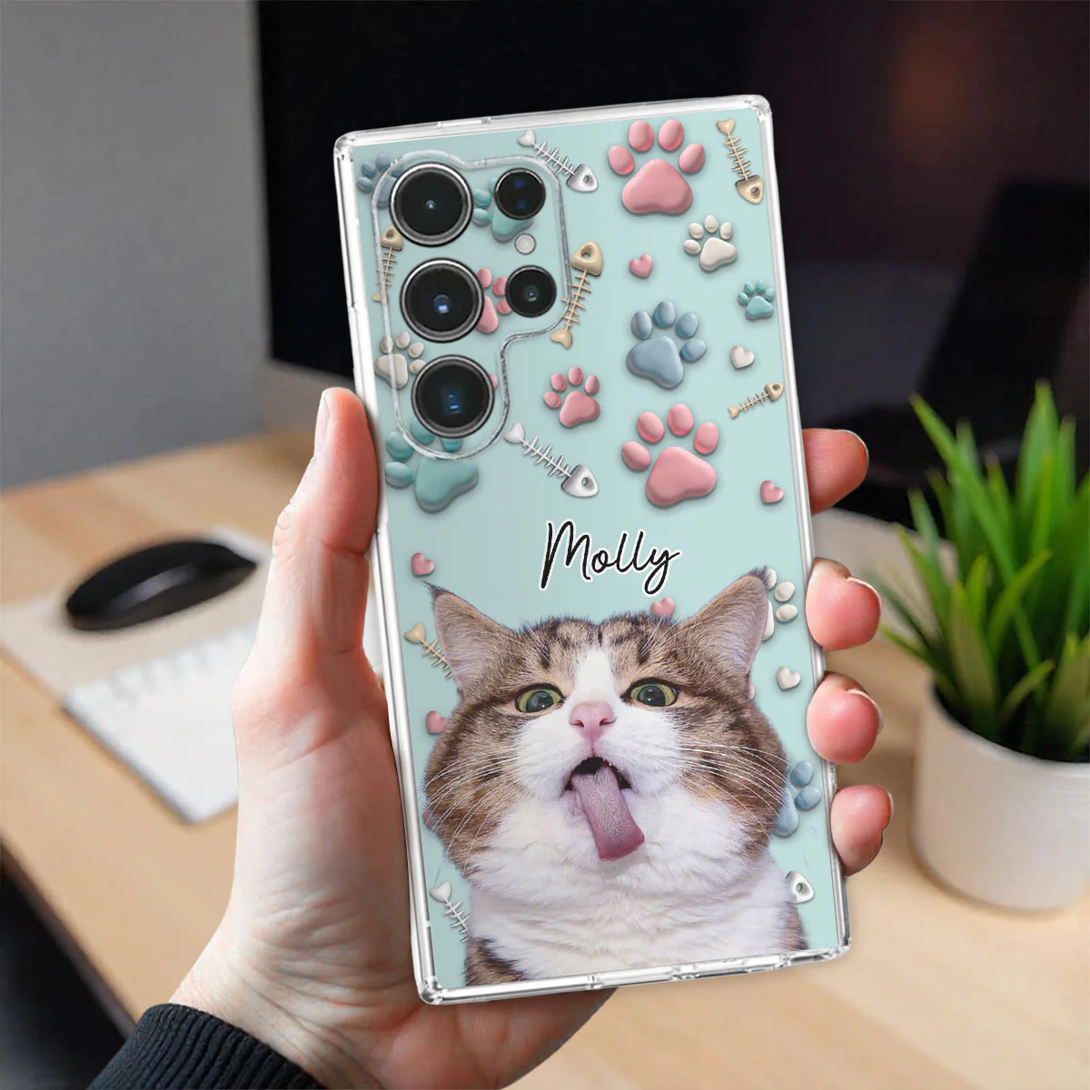 Cat And Human Cartoon Photo - Personalized Custom Phone Case - Image 30