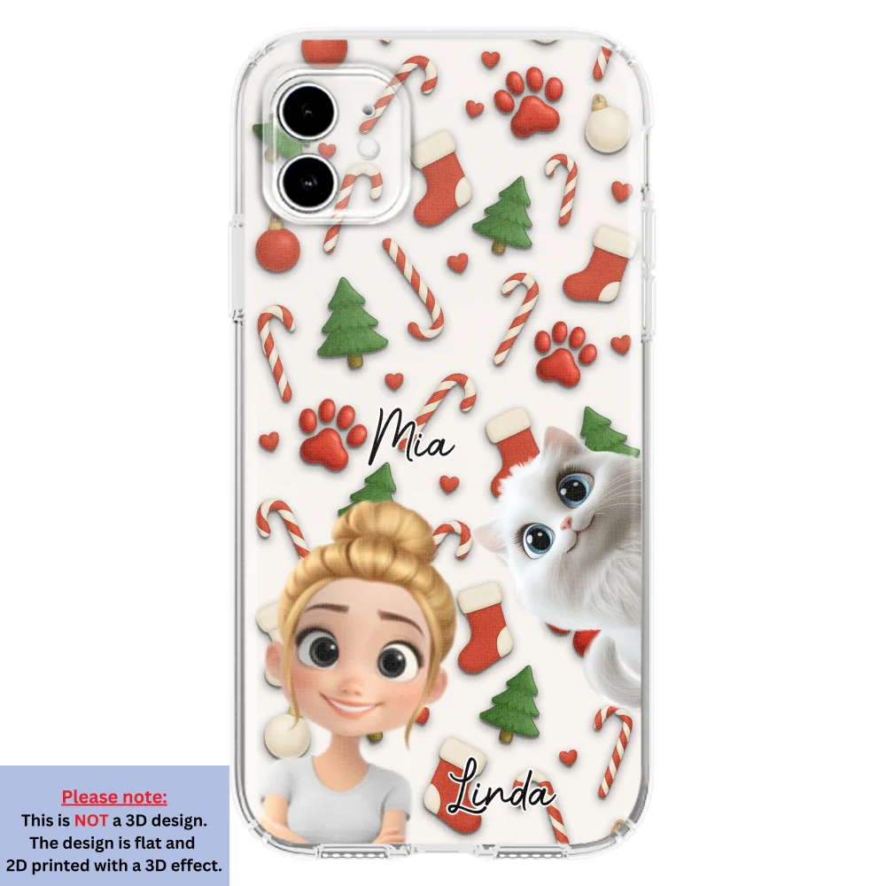 Cat And Human Cartoon Ver 2 - Personalized Custom Phone Case - Image 10