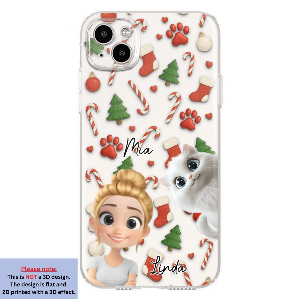 Cat And Human Cartoon Ver 2 - Personalized Custom Phone Case - Image 13