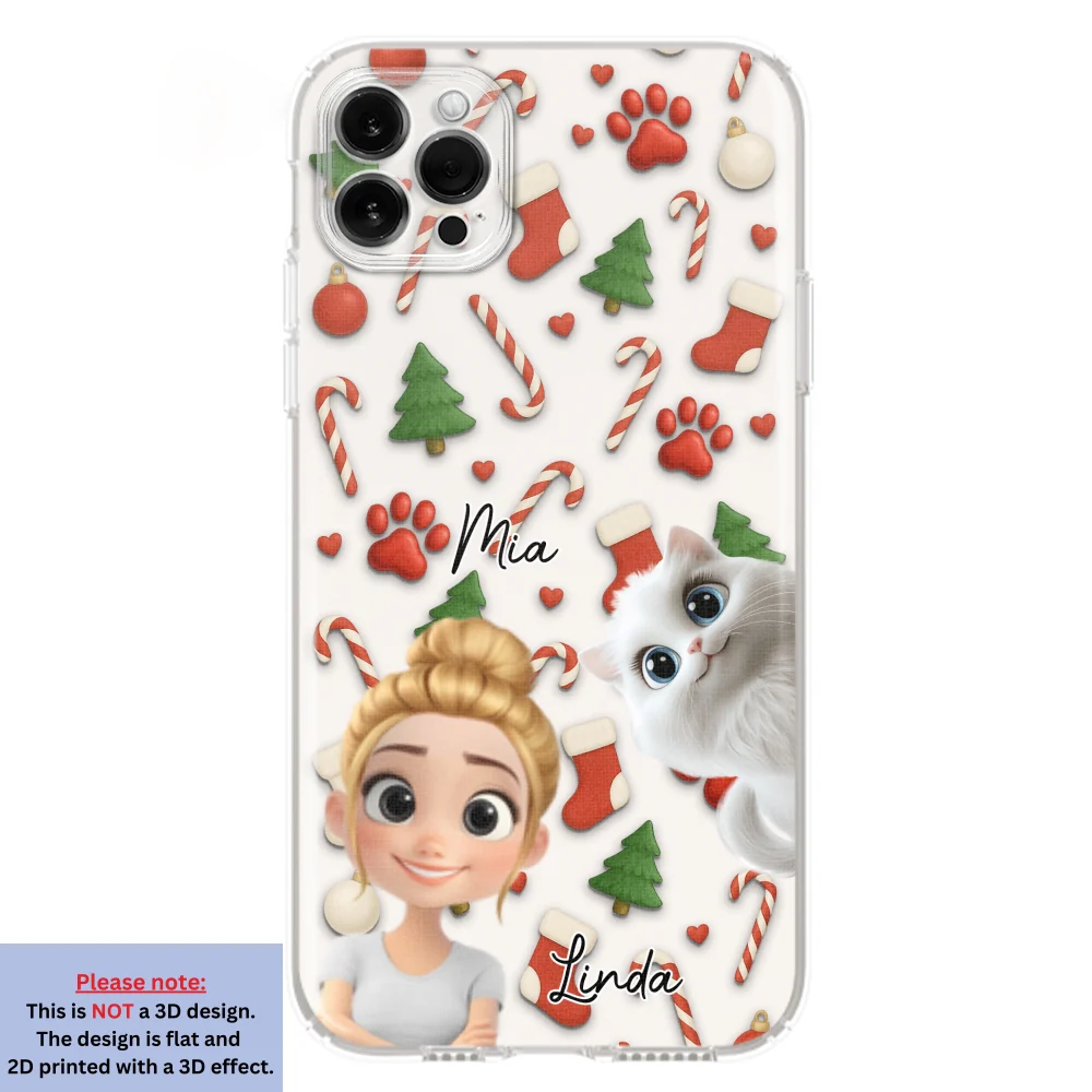 Cat And Human Cartoon Ver 2 - Personalized Custom Phone Case - Image 14