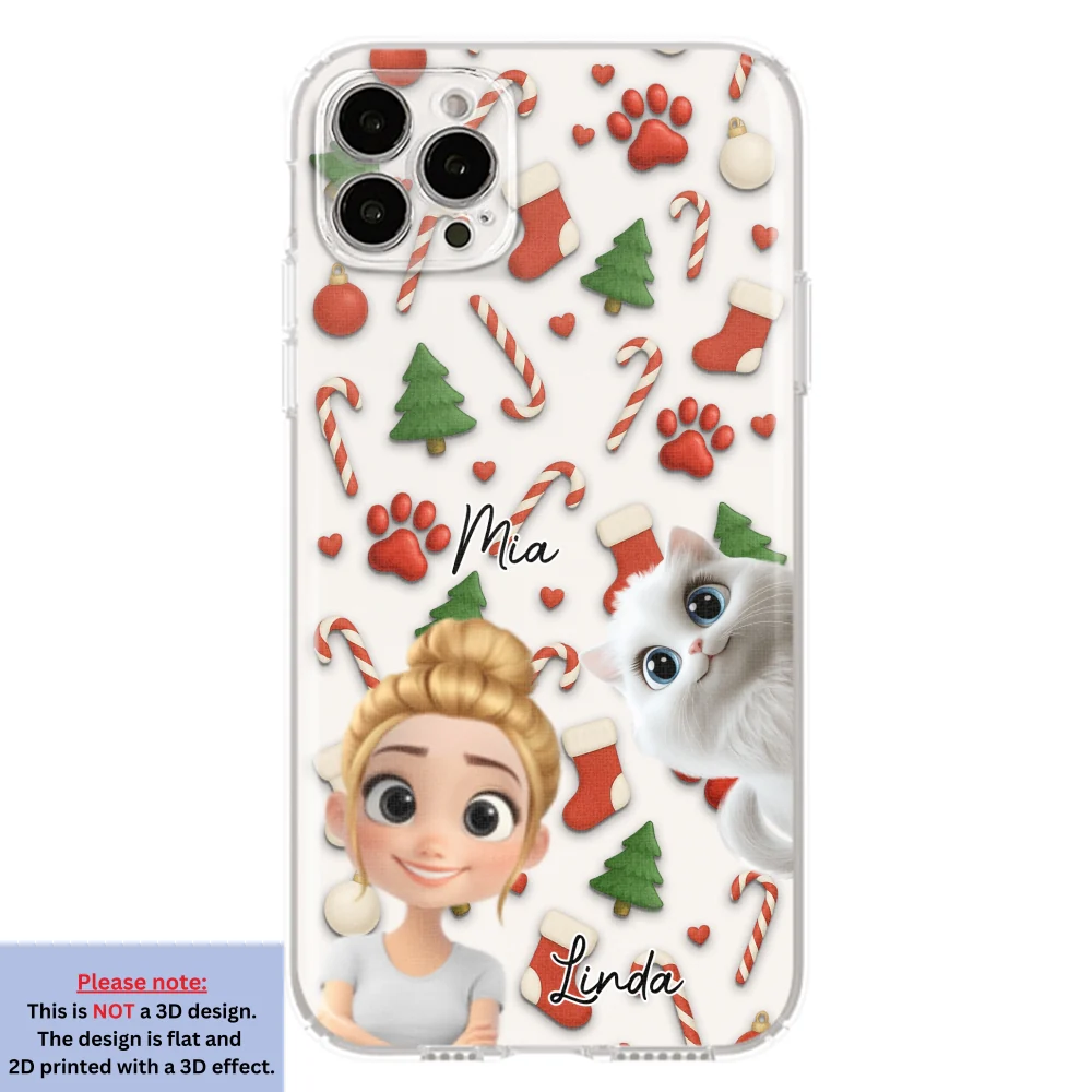 Cat And Human Cartoon Ver 2 - Personalized Custom Phone Case - Image 15