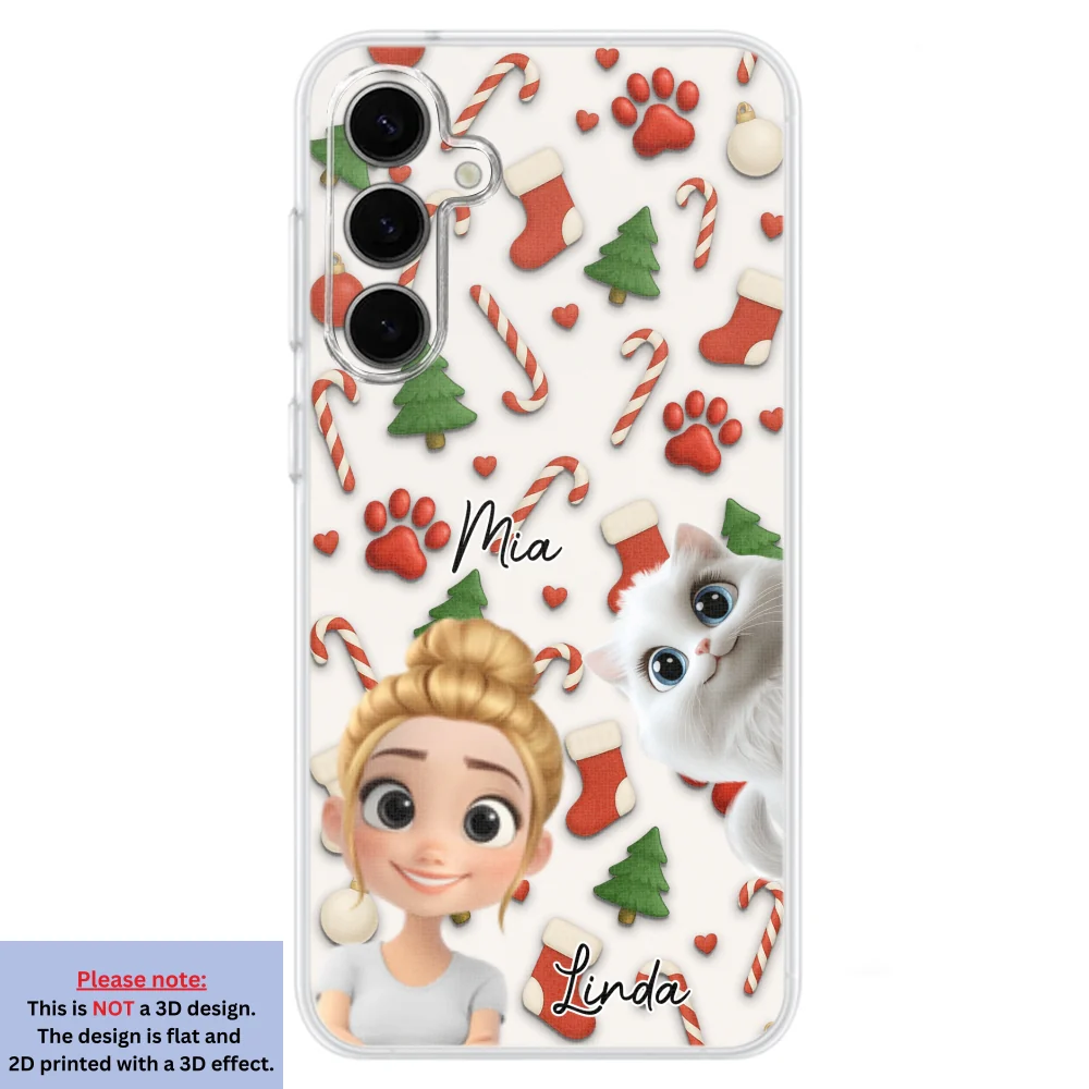 Cat And Human Cartoon Ver 2 - Personalized Custom Phone Case - Image 29