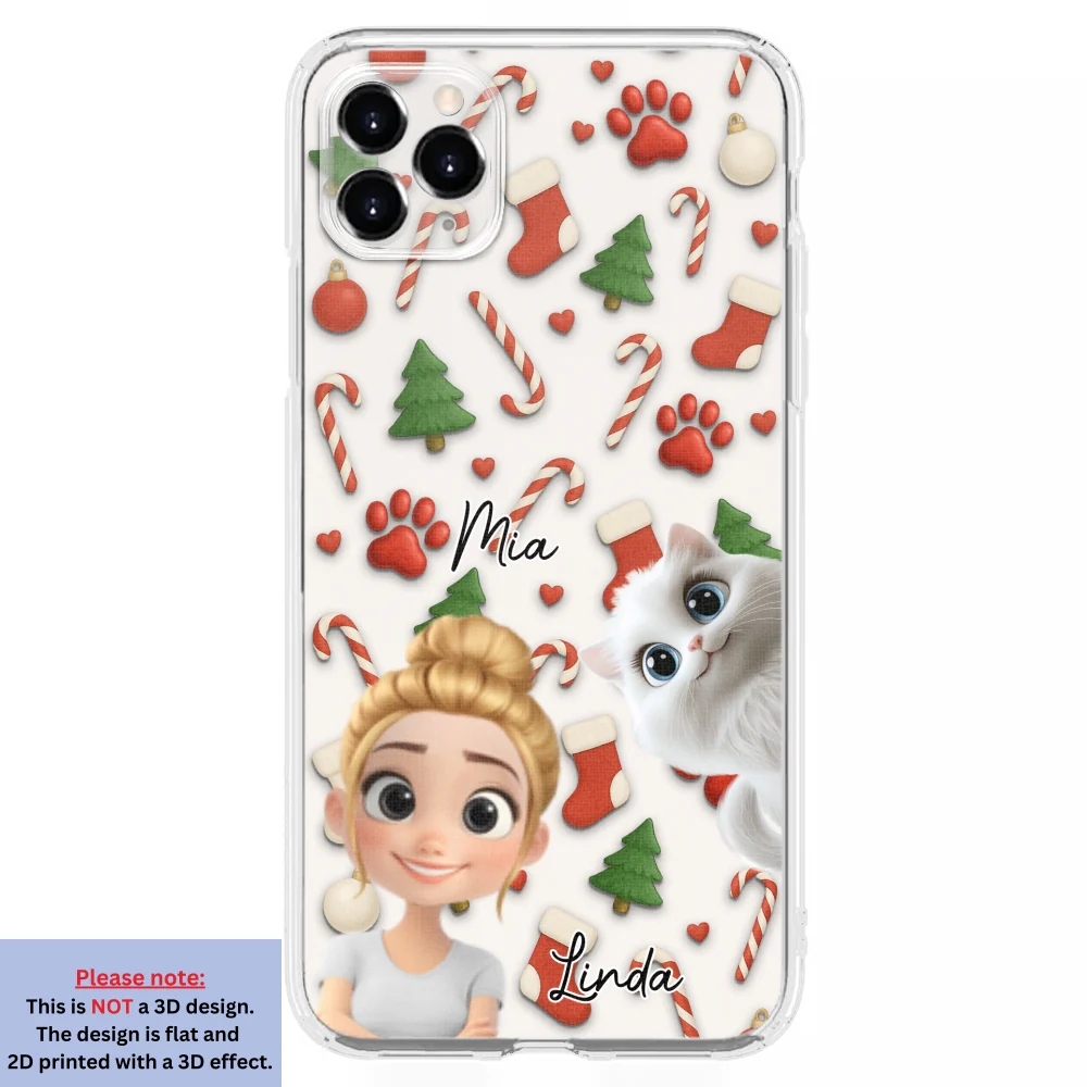 Cat And Human Cartoon Ver 2 - Personalized Custom Phone Case - Image 8