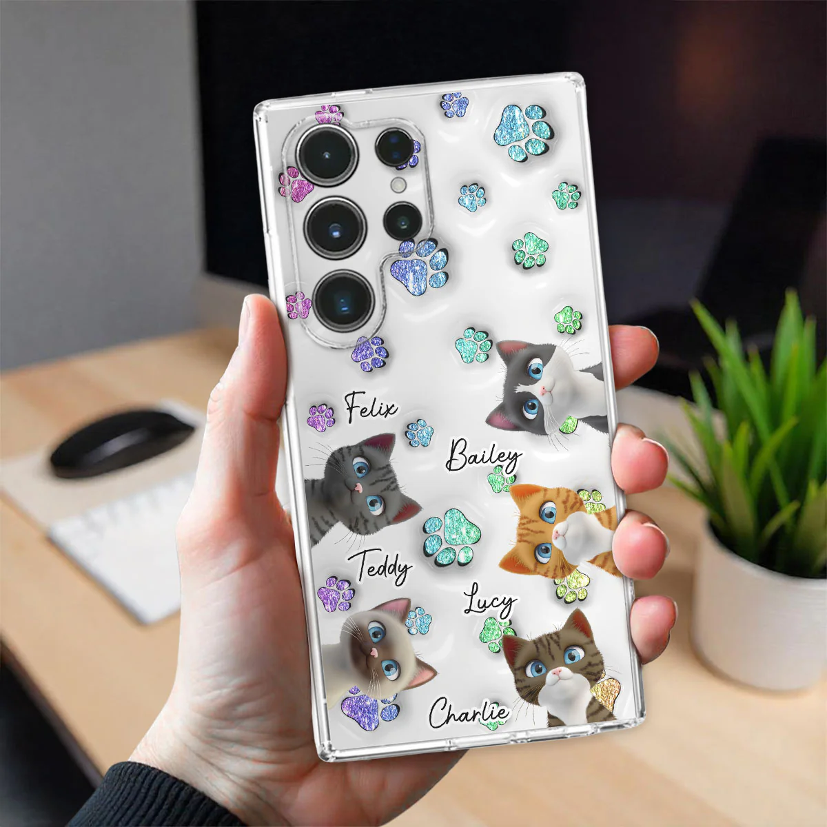 Cat Baby - Personalized Custom 3D Inflated Effect Phone Case - Image 4