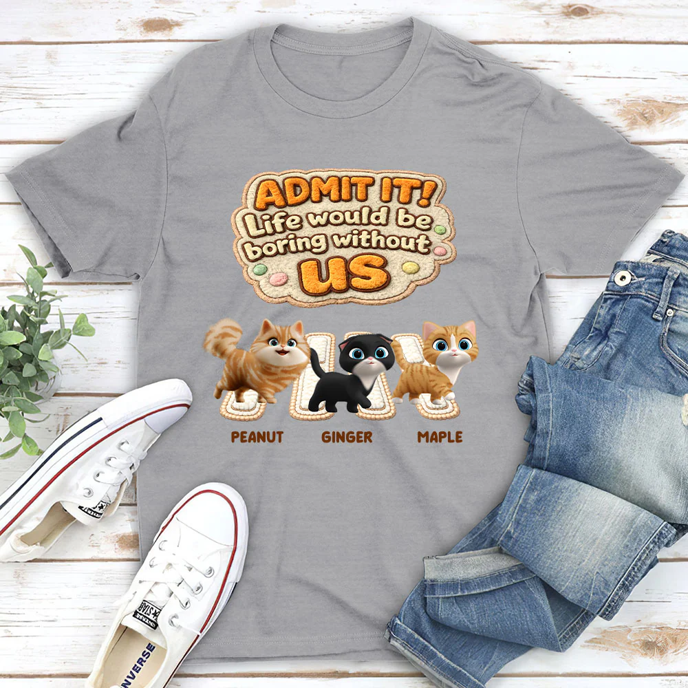 Cat Boss Energy - Personalized Custom Unisex T-Shirt - Image 2