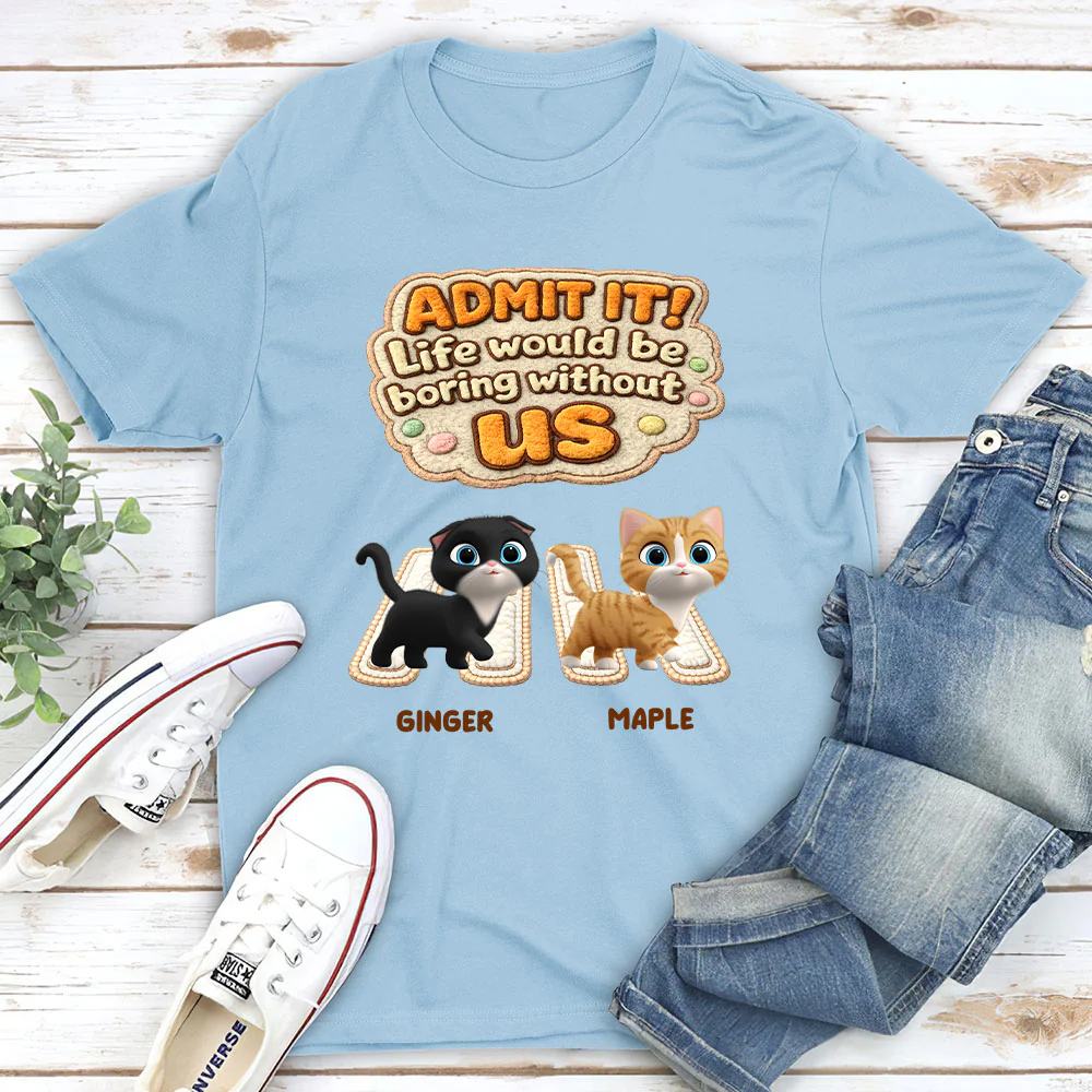 Cat Boss Energy - Personalized Custom Unisex T-Shirt - Image 3
