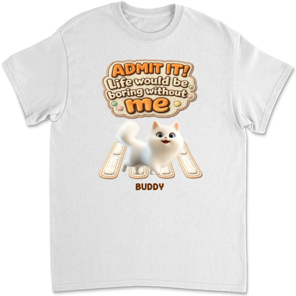 Cat Boss Energy - Personalized Custom Unisex T-Shirt - Image 5