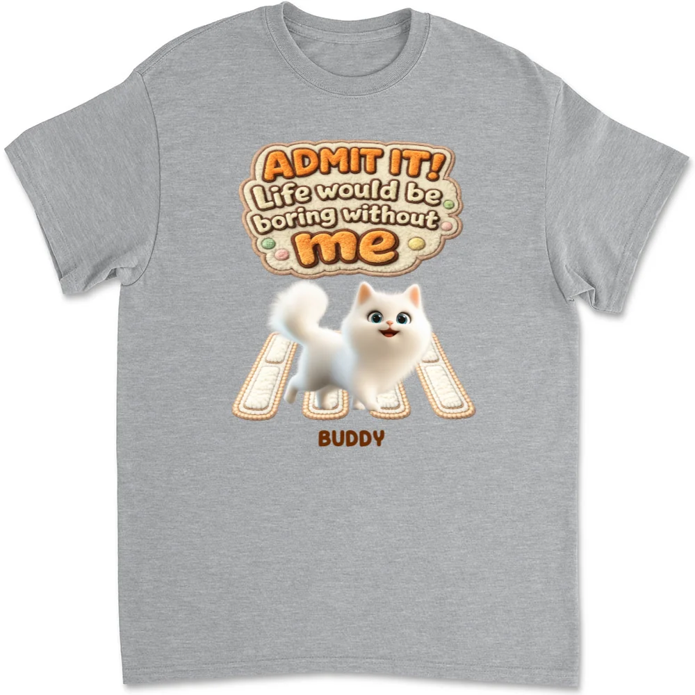Cat Boss Energy - Personalized Custom Unisex T-Shirt - Image 6