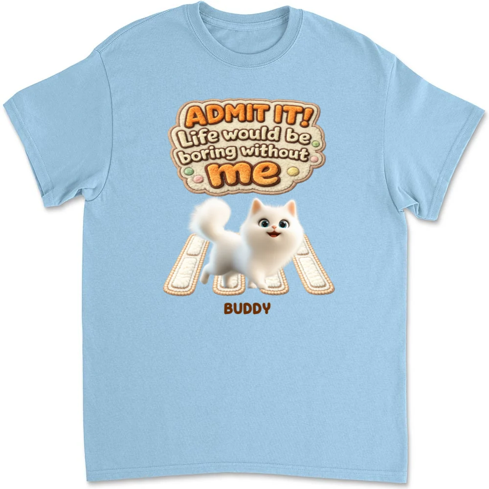 Cat Boss Energy - Personalized Custom Unisex T-Shirt - Image 7